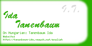 ida tanenbaum business card